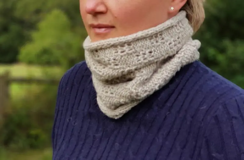 British Romney Lambswool Knit Kit - Cowl