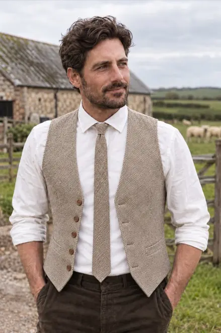 British Romney Wool Skinny Tie
