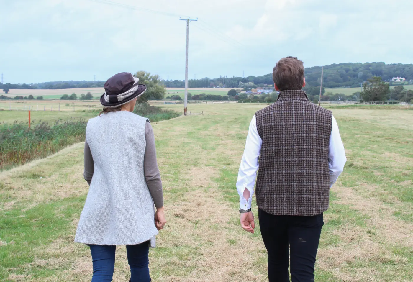 British Romney Wool Dogtooth Gilet – Made to Order