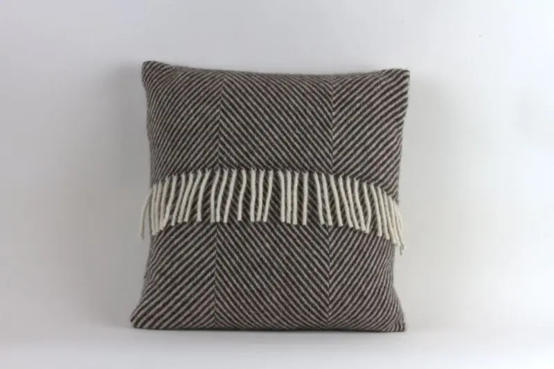 Fostum British Romney Wool Cushion - Herringbone