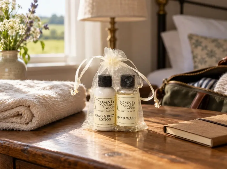 Luxury Lanolin Organza Mini Travel Set 25ml range