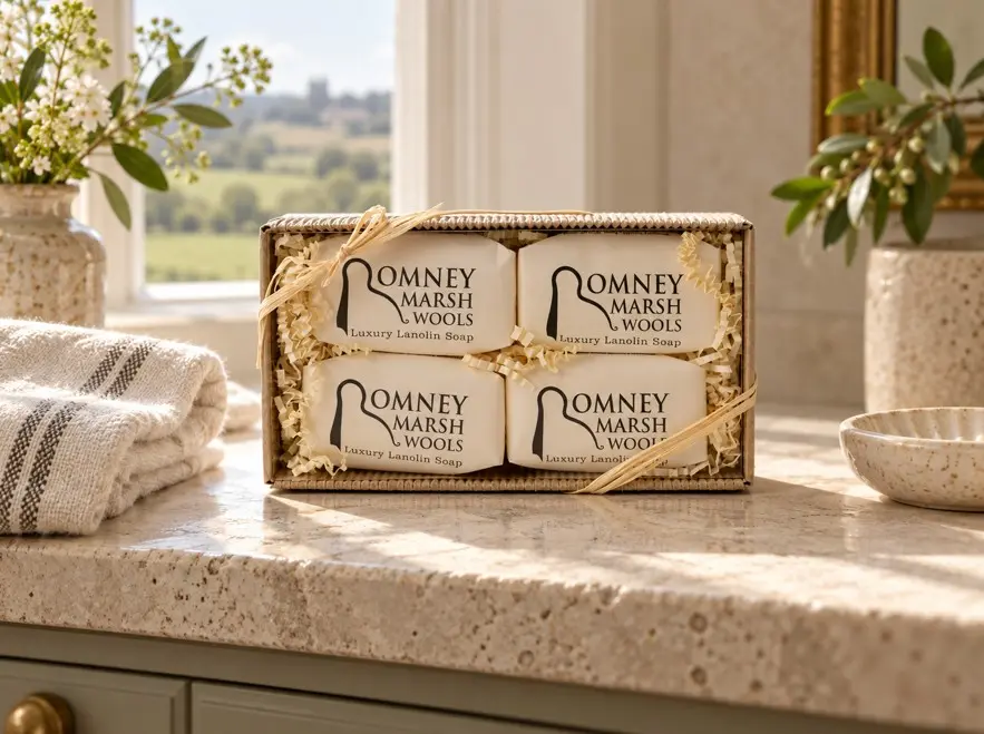 Gift Box of 4 Luxury Lanolin Hand Soaps 75g