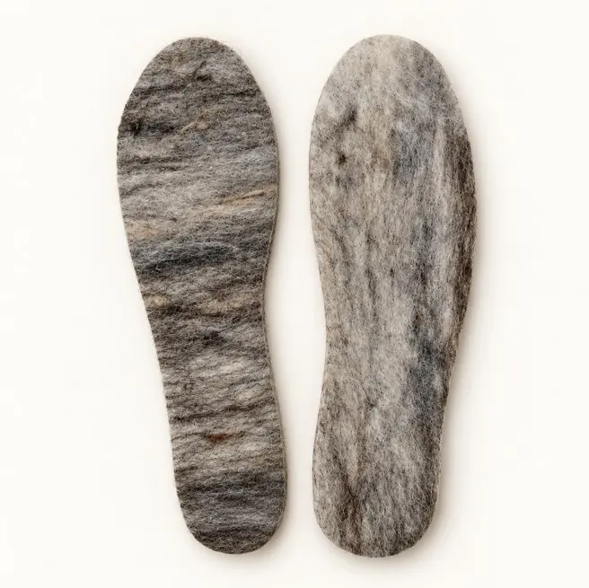 British Romney Wool Felted Insoles