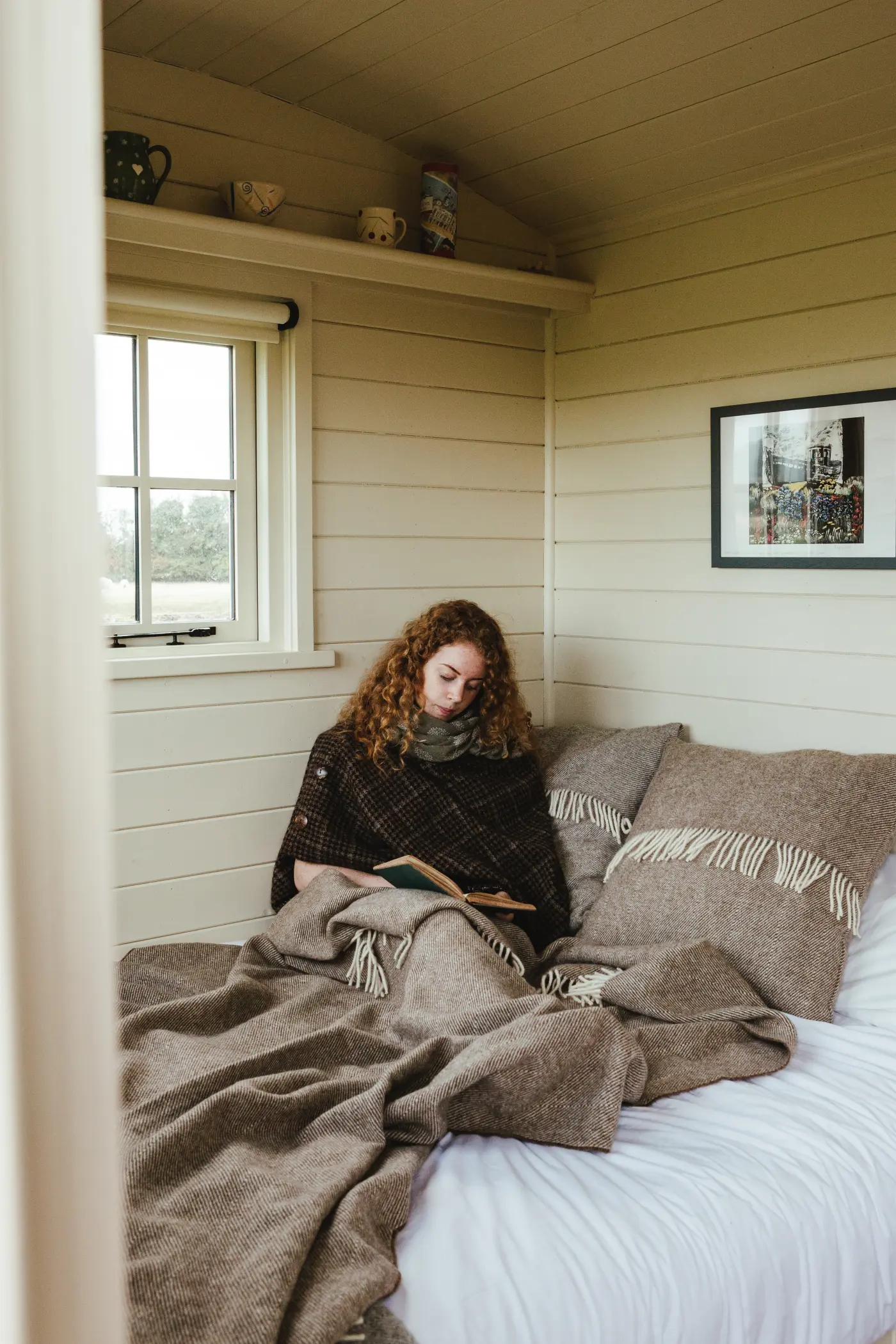 Copperhurst British Romney Wool Throw - Tawny