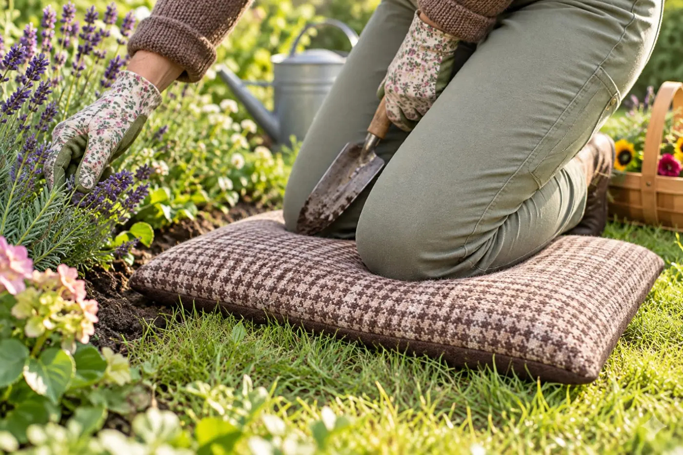 British Romney Wool Garden Kneeler